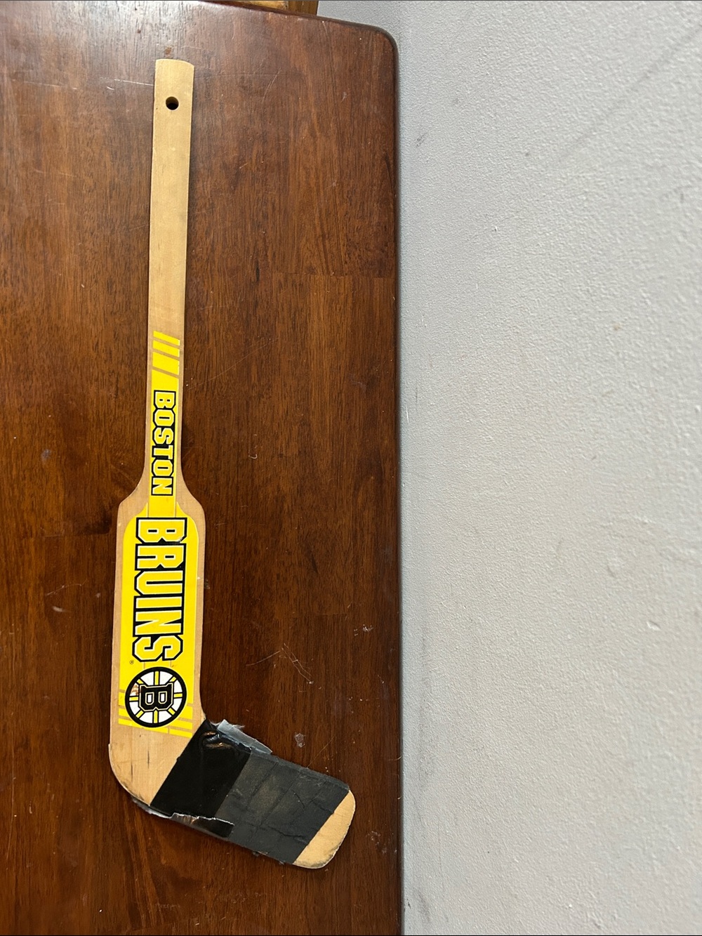 Yellow Wooden Hockey Stick Paddle
